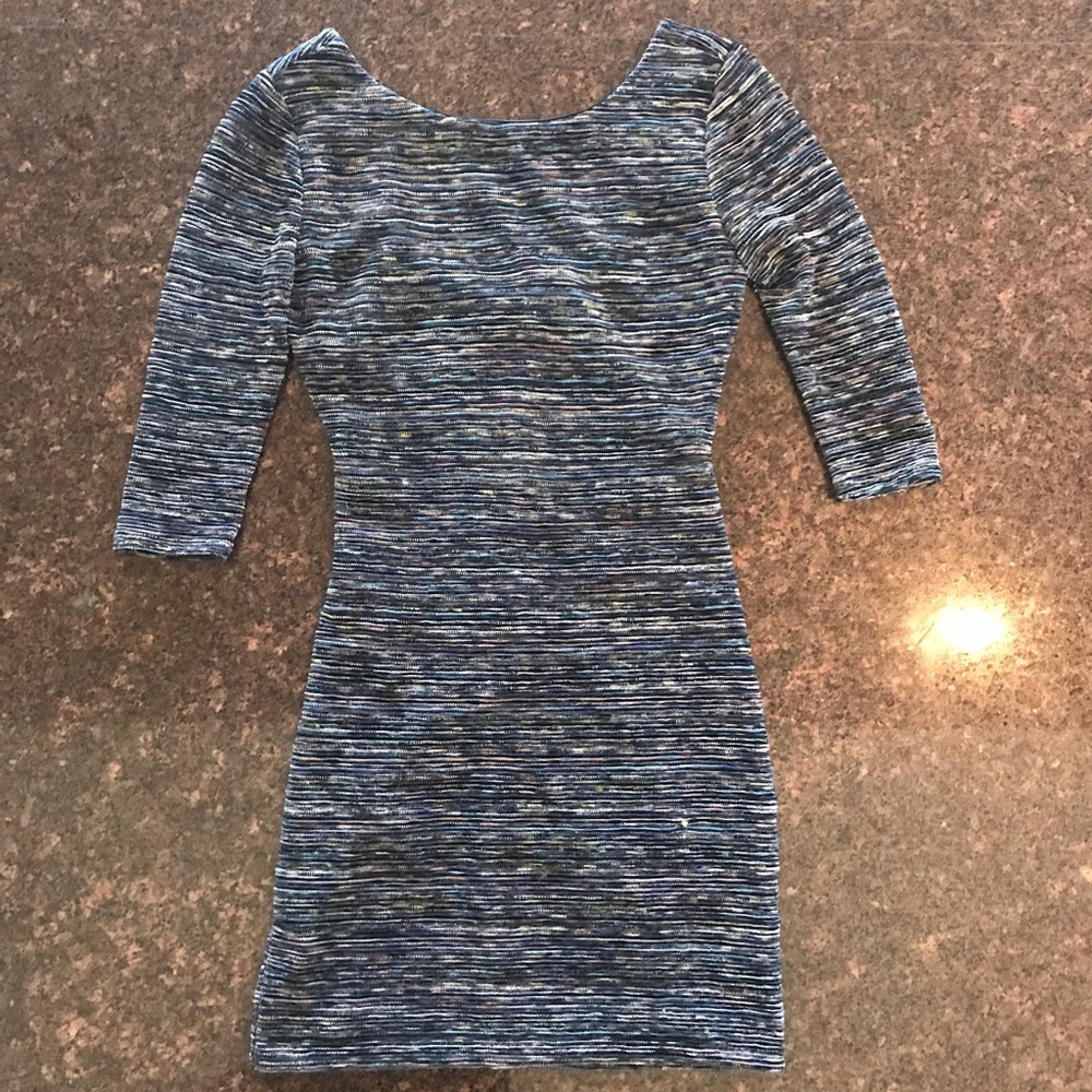 Charlotte Russe Multicolored Ribbed Mini Dress 🧡